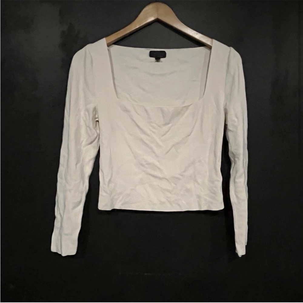 Topshop Long Sleeve Cropped Top Shirt (size 10 US)